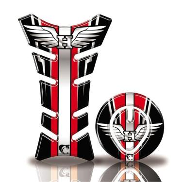 Imagem de Kit Protetor Tanque Adesivo Moto Honda Vermelho Até 2016 Vermelho