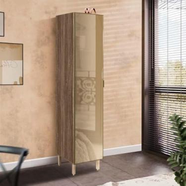 Imagem de Paneleiro Cozinha Luxuoso com Porta de Vidro Madeirado