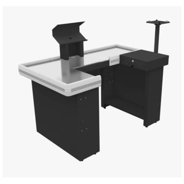 Imagem de Check Out Comercial 2M Preto Com Recorte Para Balança Flex U PA100020 Amapá