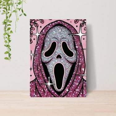 Imagem de Quadro Ghost Face Panico Terror A4  Placa MDF 19 - Lomi Art