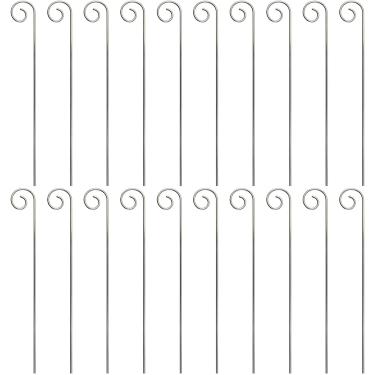 Imagem de 20 etiquetas de aço inoxidável para plantas – cabide e estaca, estacas de placa de jardim à prova de ferrugem