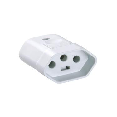 Imagem de Plugue Femea 2P+T 10A/250V  Branco