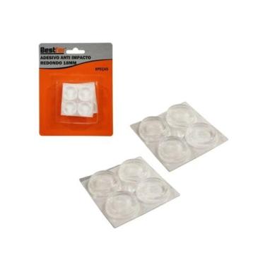 Imagem de 8 Adesivos Protetor Anti Impacto Silicone Multiuso 18mm - BESTFER