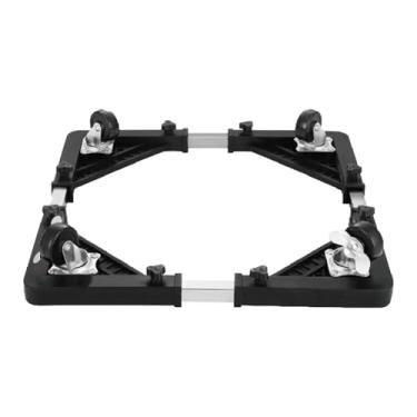 Imagem de DimyFew Carrinho para eletrodomésticos, móvel com base de rodízios, pedestal para mini geladeira, suporte para máquina de lavar e secar roupa, para armários, Ajuste de 43 a 65 Cm