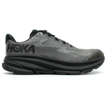 Imagem de HOKA ONE ONE Tênis infantil unissex Clifton 9 (criança grande), Preto/Preto Carbono, 17