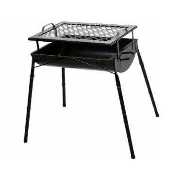 Imagem de Churrasqueira Praia Campo Em Aço Pé E Grelha Ab 75x44x30cm