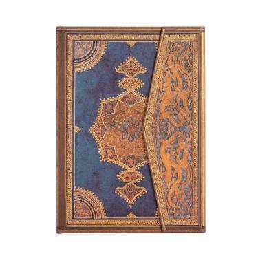 Imagem de PAPERBLANKS SAFAVID INDIGO MIDI PB8199-9: Hardcover, 120 gsm, ribbon marker, memento pouch, wrap closure