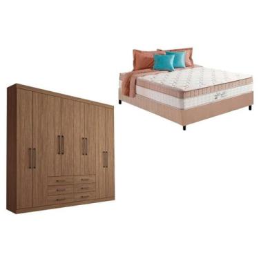 Imagem de Cama Box Casal + Colchão King Best + Guarda Roupa Master 8.6 Demolição