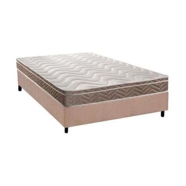 Imagem de Conjunto Box Casal: Colchão Anatômico Paropas D33 Confort Ultra Firme 