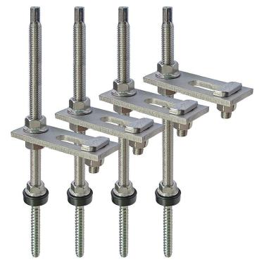 Imagem de Estrutura Painel Solar Suporte Parafuso Telhado - Kit 4 Un