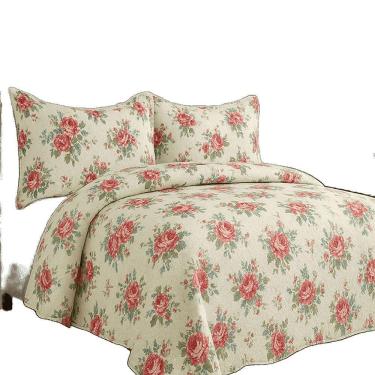 Imagem de Kit Cobre Leito Colcha Queen Boutik Dupla Face - Estampa 36 - 100% Poliéster