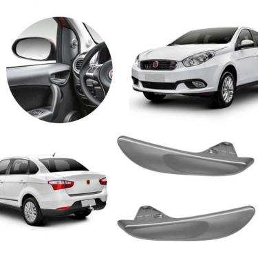 Imagem de Kit 2 Maçaneta Interna Gatilho Puxador Grand Siena Após 2012 - Un / 2 [f103]