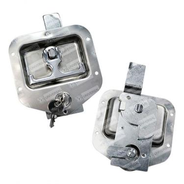 Imagem de Maçaneta Externa Aço Inox Com Chave Baú Máquina Agrícola [f103]