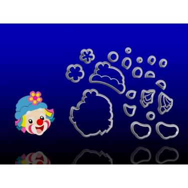 Imagem de Cortador Kit Palhacinhos Patati E Patata Tamanho 5Cm