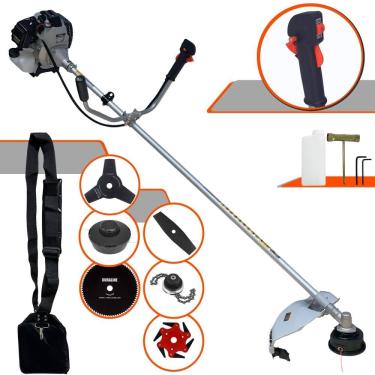 Imagem de Roçadeira Com Sistema Antivibração Toyama TBC43H 2T 43cc 1,7HP Com Carretel e Faca 3 Pontas + Faca 2 Pontas + Faca 6 Pontas + Faca 80 Dentes + Trimmer