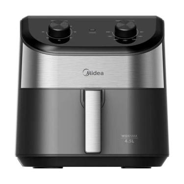 Imagem de Fritadeira Air Fryer Midea 4,5L Widemax Cyclone Preto E Inox FWM45P1 220V