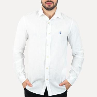 Imagem de Camisa RL Linho Custom Fit Branca - Ralph Lauren, M