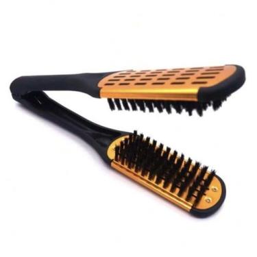 Imagem de Escova Auxiliar Para Chapinha De Cabelo Progressiva Quimica Penteado -