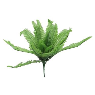 Imagem de Folhas artificiais de samambaia boston, plantas realistas, decoração ao ar livre, pendurada para jardim, casa, escritório, varanda, 18 ramos