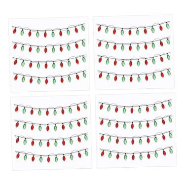 Imagem de Ｂｅｓｇａ Adesivos de luzes de Natal para decoração de festas, impermeáveis, em PVC, para janelas, artesanato natalino e paredes de salas de jogos, 4 Pedaços