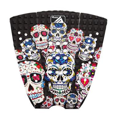 Imagem de Almofada de tração de EVA de 3/6 peças para prancha de surf, adesivo profissional/aplica todas as pranchas - pranchas de surf, shortboards, longboards, skimboards/várias opções de cores (caveira)