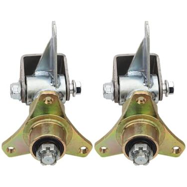 Imagem de byepica Flanges de rolamento de cubo de roda de 3 pinos, 1 par de eixos de direção de eixo curto cubo da roda dianteira, pneus de 15 cm quadriciclo ATV Kart liga de aço flanges de articulação