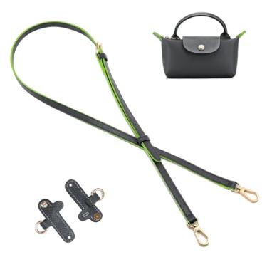 Imagem de DEVPSISR Alça de couro adequada para bolsa Longchamp, kit de conversão de alça de ombro ajustável transversal, Grafite, cinza, dourado, Length: 35-48.75 inches, Width: 0.47 inches