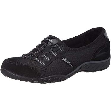 Imagem de Skechers Sport Women's Breathe Easy Allure Fashion Sneaker, Black, 7.5 W US