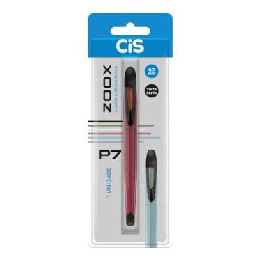 Imagem de Caneta Esferográfica CIS Zoox P7, Rosa (Tinta Preta), Blister com 1 unidade