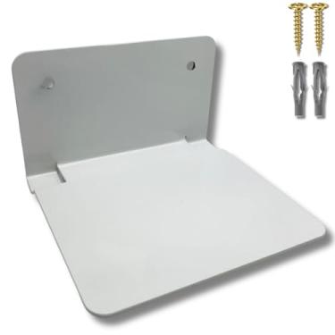 Imagem de Prateleira Invisível Suporte De Livros Flutuantes Aço Resistente (Branco)