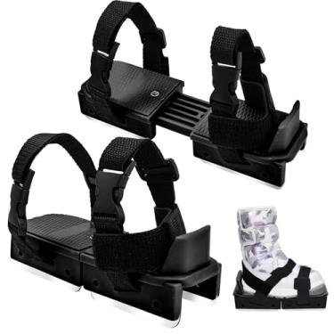 Imagem de Tênis de patinação no gelo ajustável para crianças com 3 peças de gancho e laço prendedor de tiras de clipe patins de gelo para crianças corredor duplo para meninas meninos crianças bebê iniciante