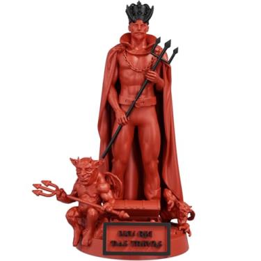 Imagem de Estátua Exu Rei das Trevas Umbanda Candomblé (Cor Sanguis Obscurus)