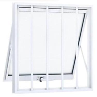 Imagem de Janela Maxiar Banheiro Grade Esquadria Brasil 50X50 Branco - Esquadria