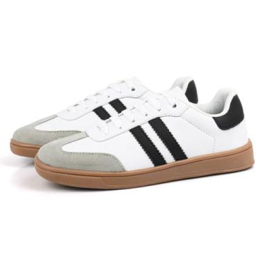 Imagem de Tênis Feminino Estiloso Colors Leve - MKSHOES, Branco, 36