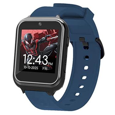 Imagem de Lamshaw Pulseiras esportivas de silicone compatíveis com Minecraft, Accutime, Pokémon, JoJo Siwa, Sonic, Disney Frozen Kids Touchscreen Interacitve, para meninos e meninas (azul)