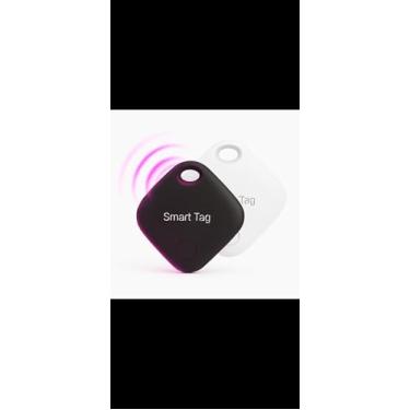 Imagem de Smart Tag Bluetooth Rastreador para iPhone, Localizador de Objetos Perdidos, Compatível com App Buscar, Bateria de 8-12 Meses, Preto e Branco, 8g