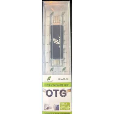 Imagem de Leitor de Cartão X-Cell OTG 3 em 1 USB + USB C + Cartão Micro SD