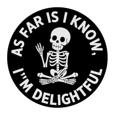 Imagem de Tapete de rato redondo, preto engraçado esqueleto pequeno tapete de mesa, tapete de rato para jogos com base antiderrapante e borda costurada, tapete de rato pequeno para teclado de computador para