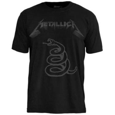 Imagem de Camiseta de Banda Metallica em Algodão Manga Curta Gola Redonda-Unissex