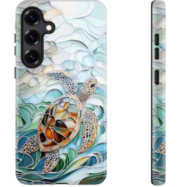 Imagem de DEENAKIN Capa fofa para Samsung Galaxy S24 Plus - Compatível com carregamento sem fio - Silicone macio de camada dupla + capa rígida - Design elegante de flores silvestres - Capa de telefone chique