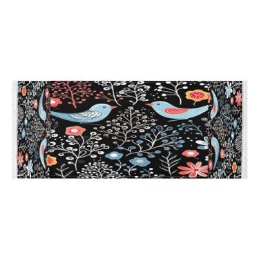 Imagem de Wassud Capas de lavadora e secadora Birds and Nature, protetor de lavadora com sacos de armazenamento, capa de geladeira à prova de poeira com bolsos para lavanderia doméstica, cozinha, 120 x 55 cm