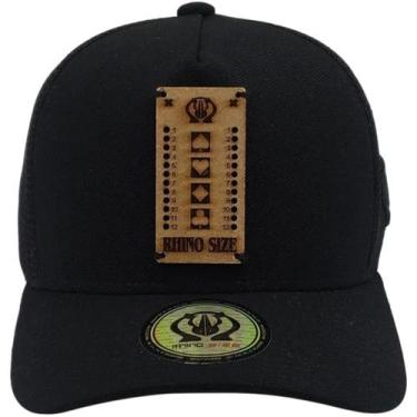 Imagem de Boné Rhino Size Trucker Tabuleiro MDF Aba Curva Masculino, U, Preto