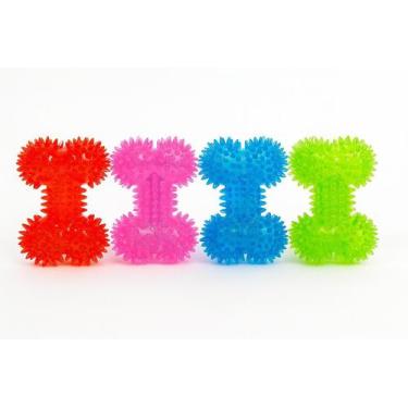 Imagem de Brinquedo Osso Mordedor Espinhado Para Cachorros Colorido - Mimos Pet