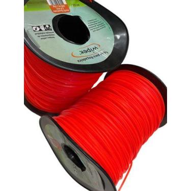 Imagem de Fio Nylon Roçadeira 2,4mm Quadrado Rolo Bobina 2 Kg 348 Mt - UNI ECCOM