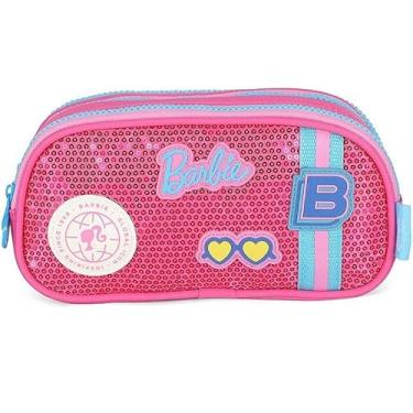 Imagem de Estojo Triplo, Luxcel, Barbie, Pink, com Paetê