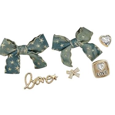 Imagem de Umvabifut Pingentes femininos com laço, conjunto de pingentes de decoração de sapatos de tamanco para sandálias, correntes brilhantes para sapatos femininos para tamanco, muti, Small