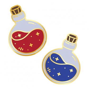 Imagem de Cielo West Beetle Juice Sparkle Glitter Cute Lapel Pin Mochilas Conjunto de 2, Normal, Níquel, Sem Pedra Preciosa