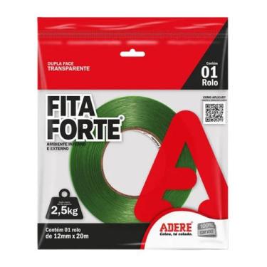 Imagem de FITA FORTE DUPLA FACE TRANSP XT100 12mmx20m - ADERE