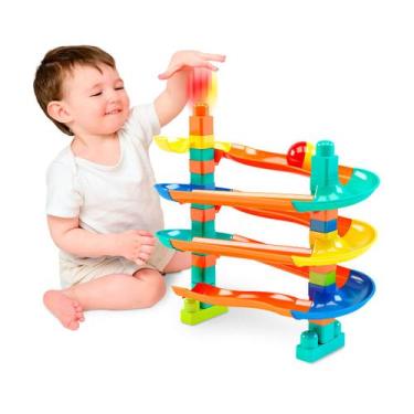 Imagem de ESCORREGADOR DE BOLINHAS MK453- Diversão Criativa com Blocos - Blocolâ