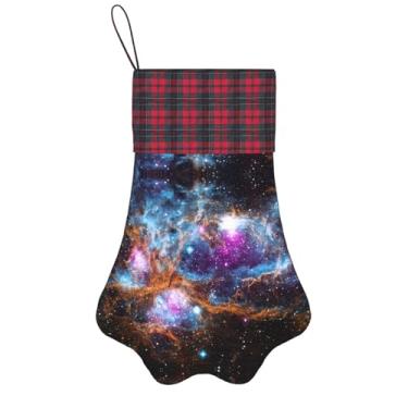 Imagem de Universe Galaxy Space Print Meias de Natal Animais de Estimação Decoração de Natal Cães Gatos Árvore Decoração Doce Presente Conveniente